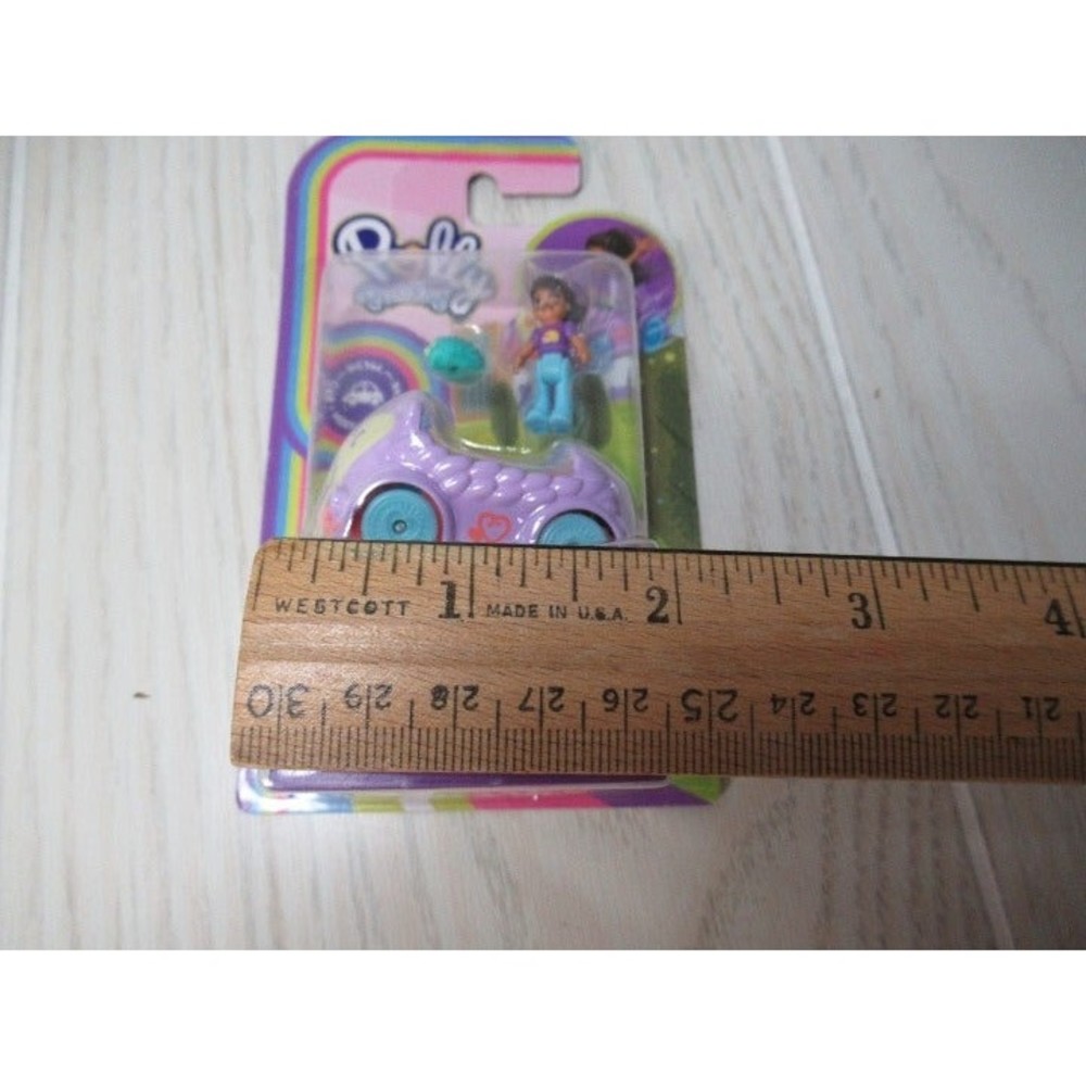 Polly pocket mini purple car set hedgehog girl doll pet - Picture 3 of 3